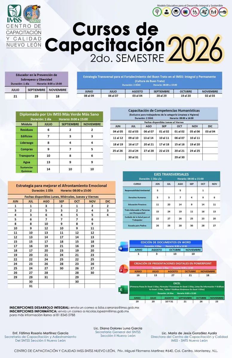 Cursos 2do. Semestre 2026